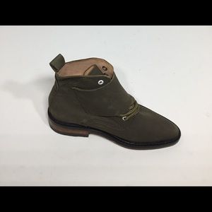 Oliver Clark Double Monk Black Patent Ankle Boot